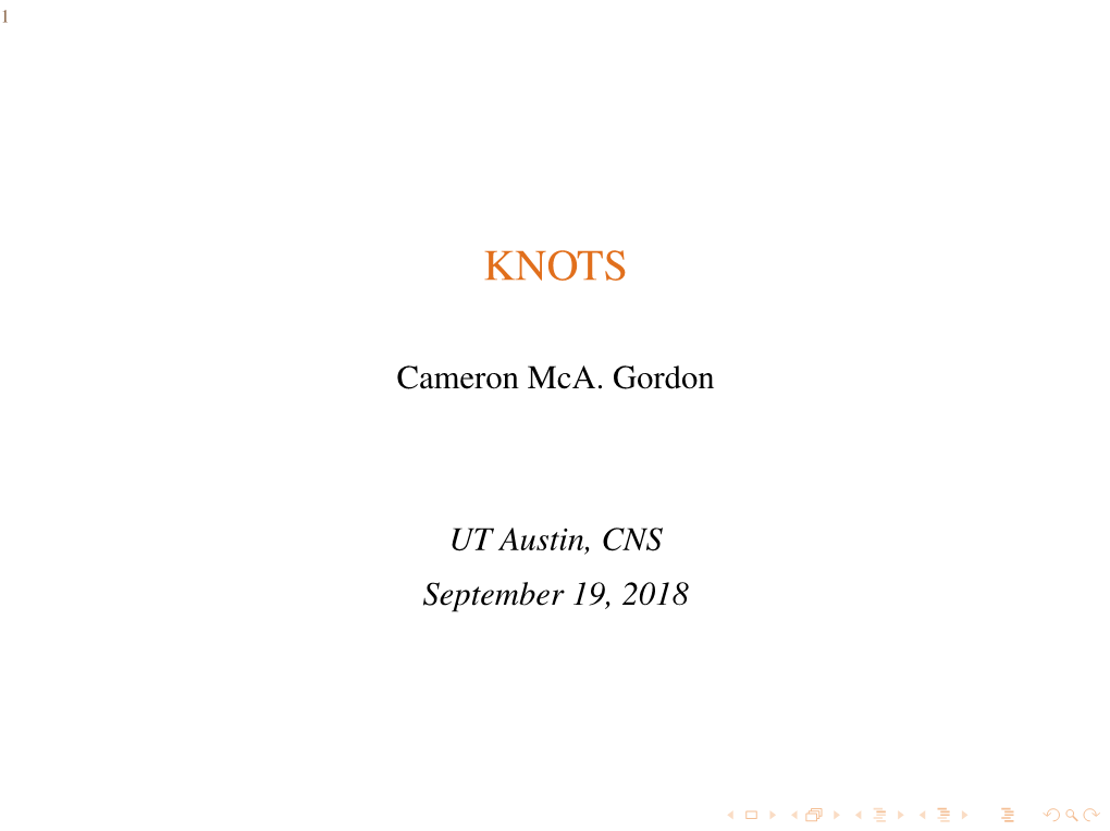 Cameron Mca. Gordon UT Austin, CNS September 19, 2018