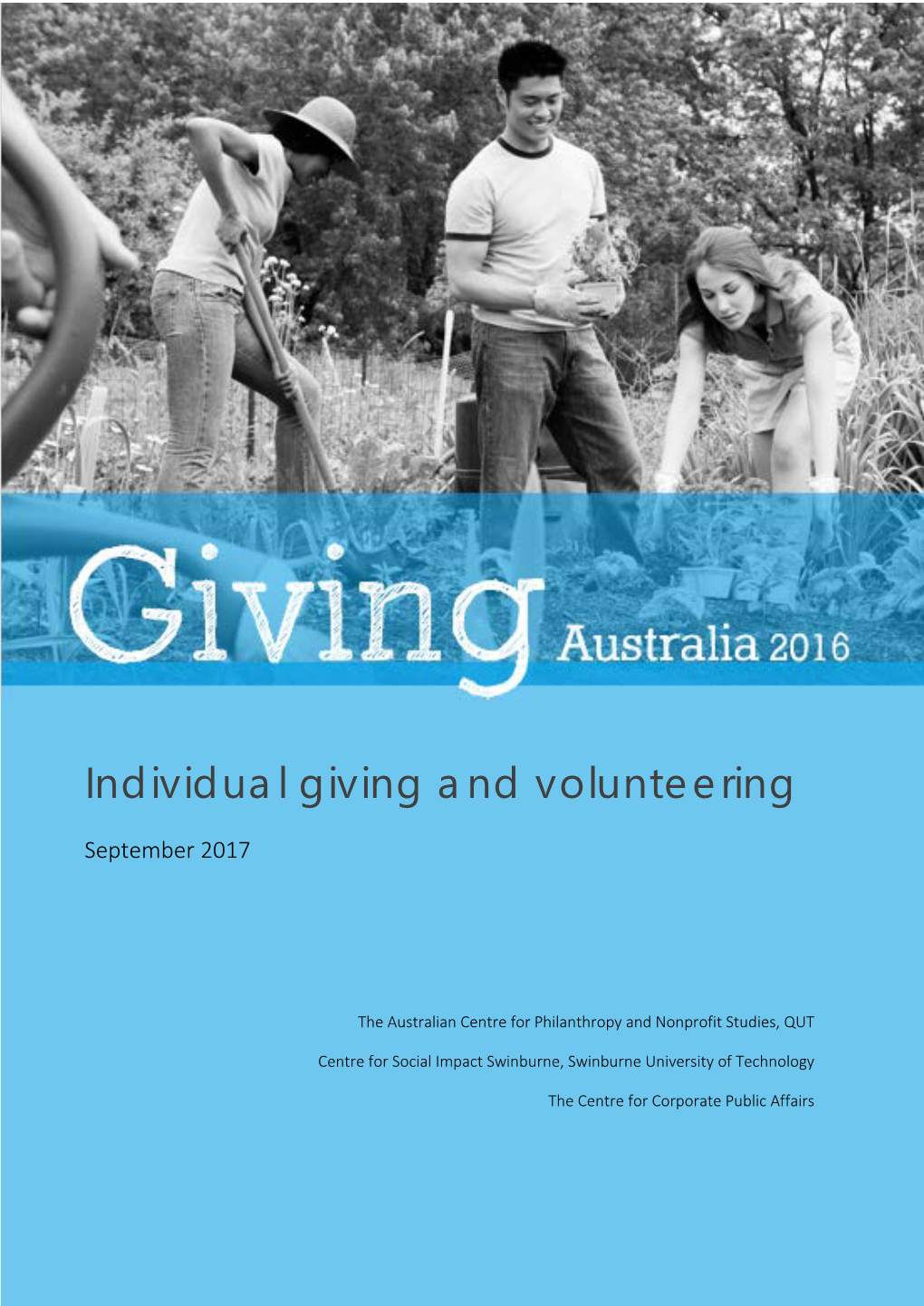 Giving Australia 2016 Report – Individual Giving and Volunteering