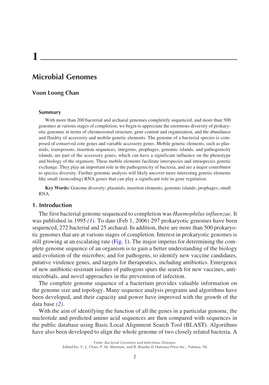 Microbial Genomes 1