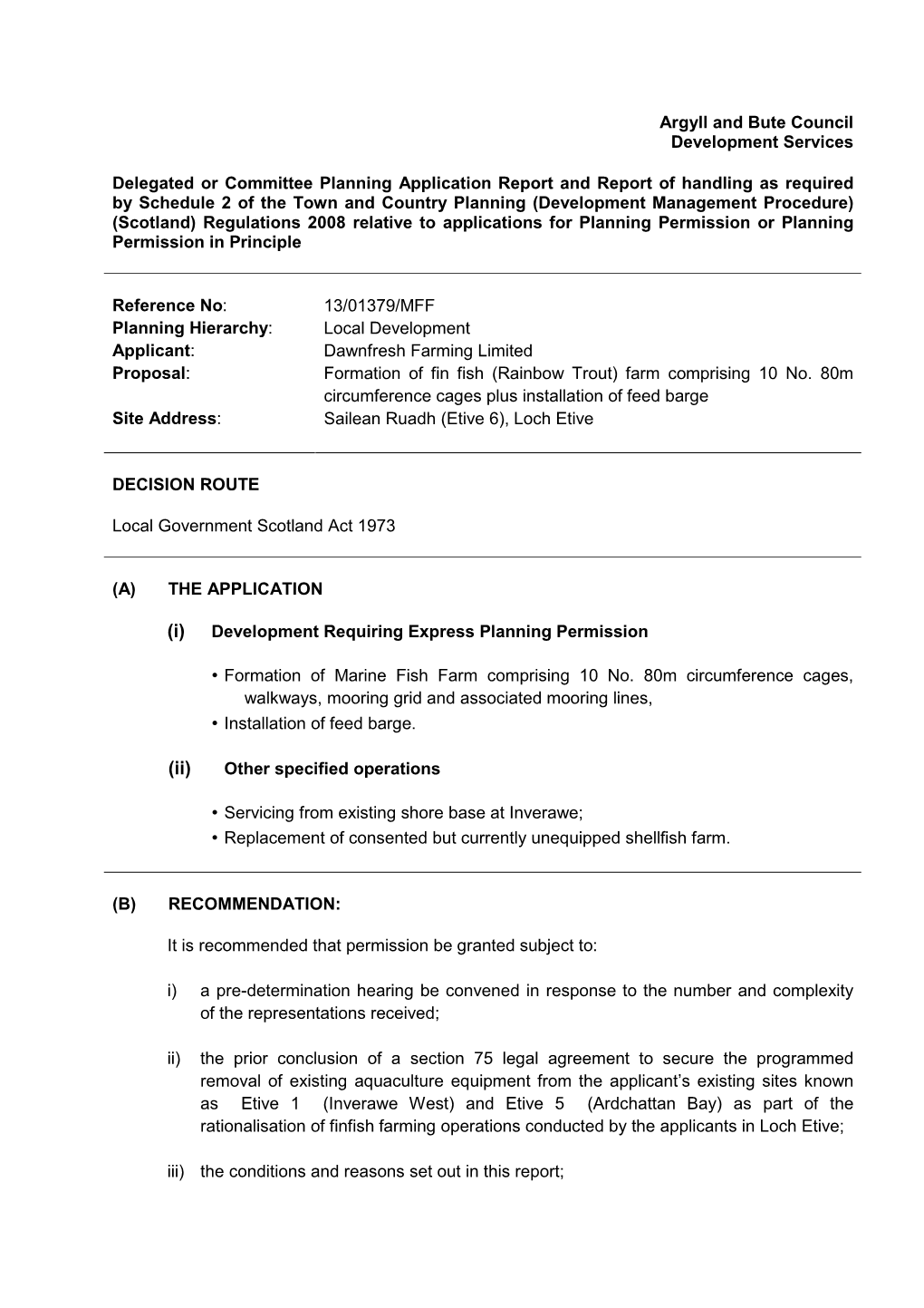 Dawnfresh Farming Limited: Formation of Fin Fish (Rainbow Trout)