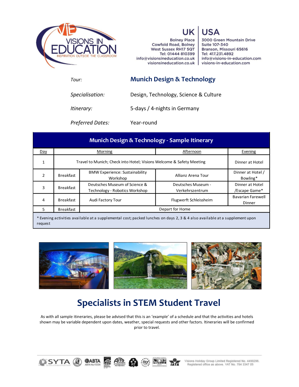 Specialists in STEM Student Travel
