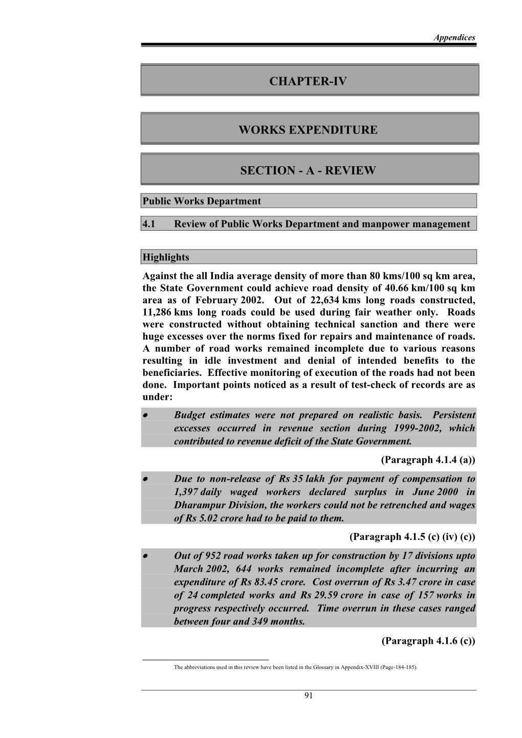 Chapter-Iv Works Expenditure Section