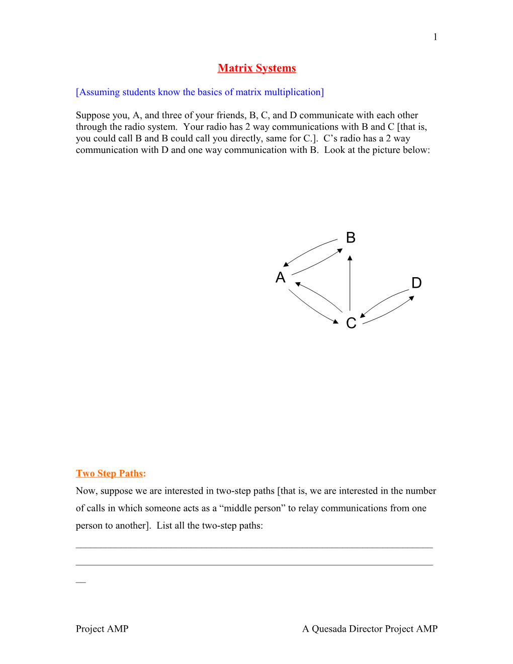 Assuming Students Know the Basics of Matrix Multiplication