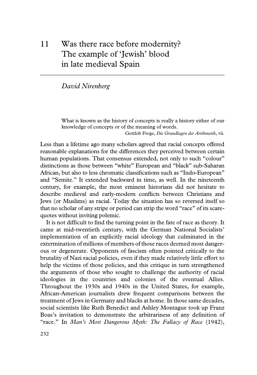 11 Was There Race Before Modernity? the Example of 'Jewish' Blood in Late Medieval Spain