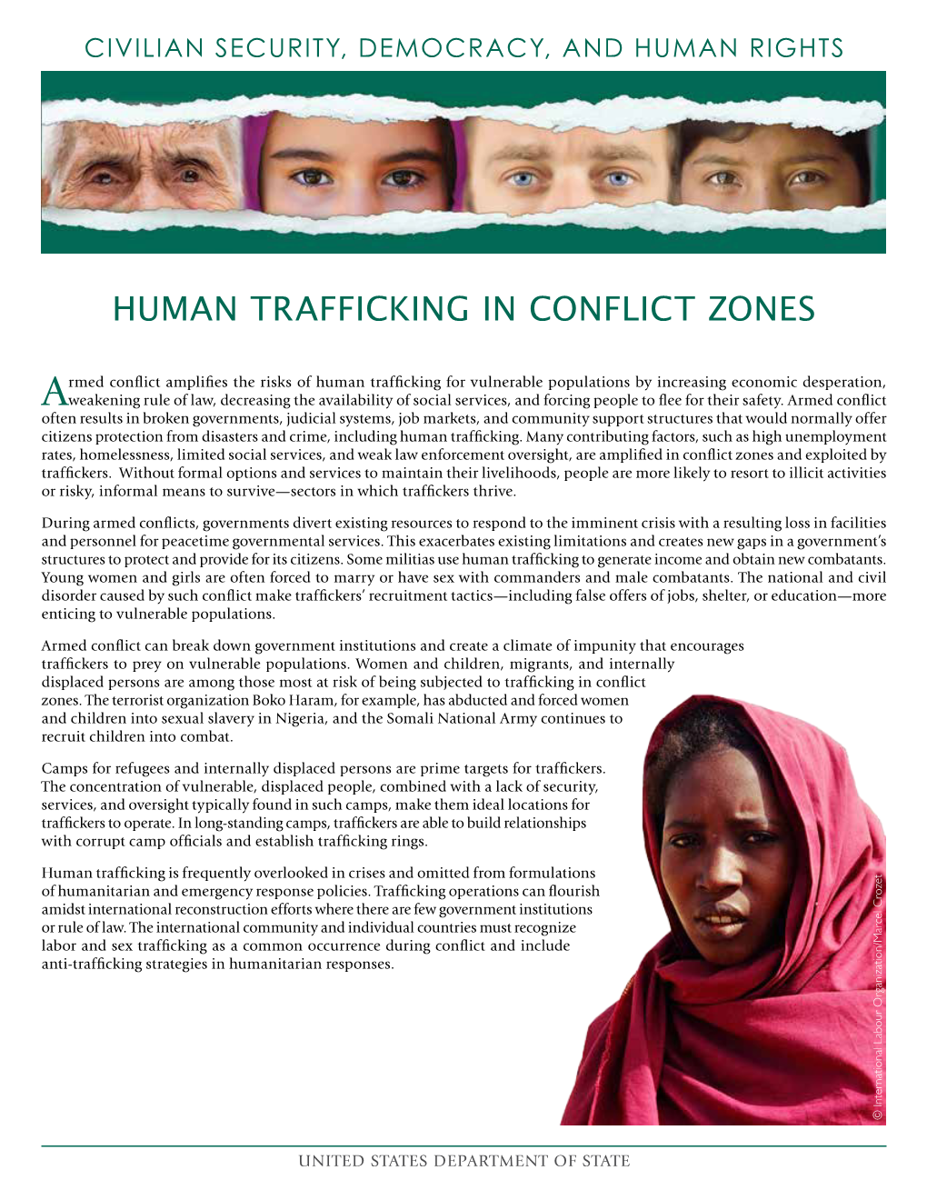 Human Trafficking in Conflict Zones