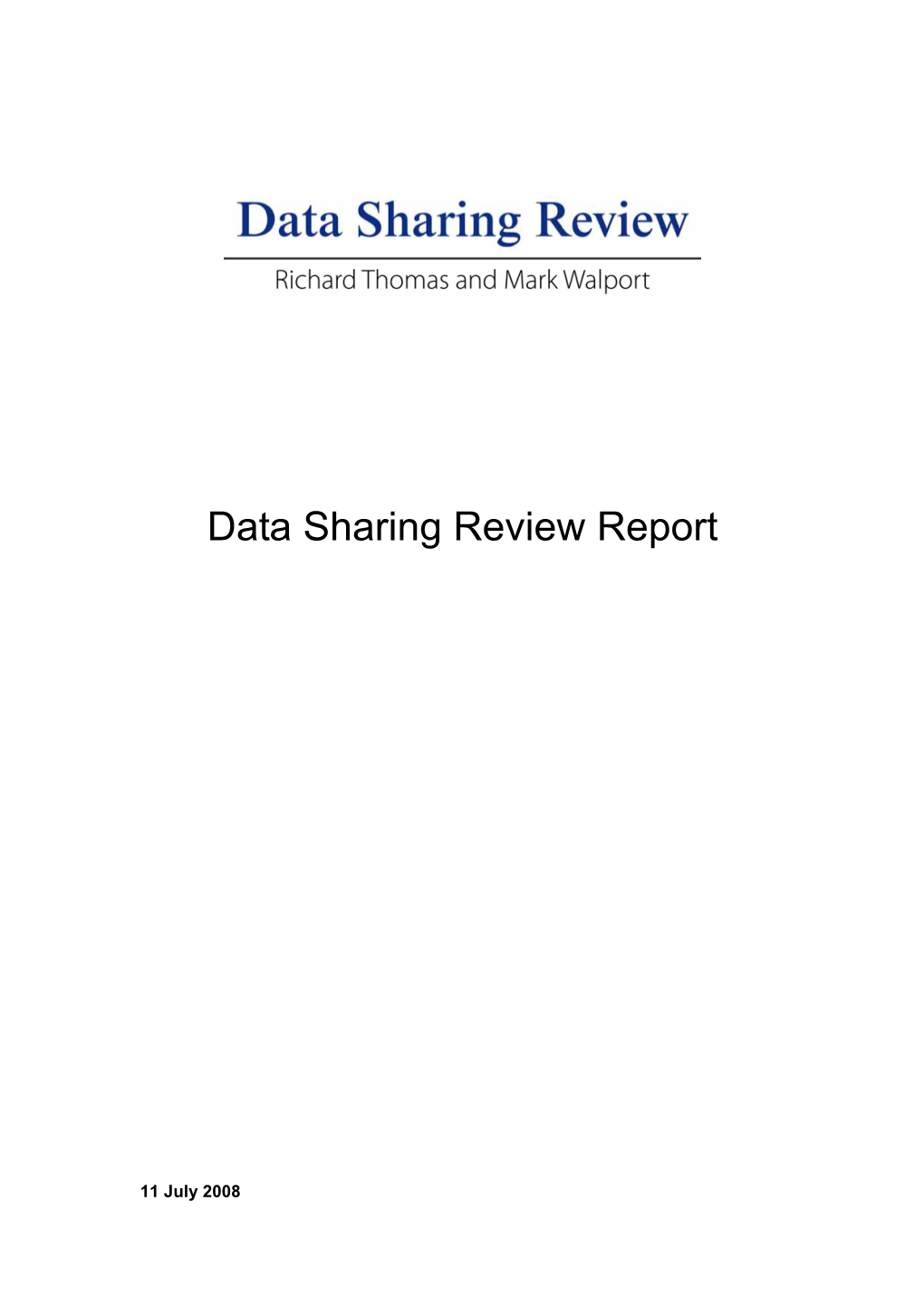 Data Sharing Review Report