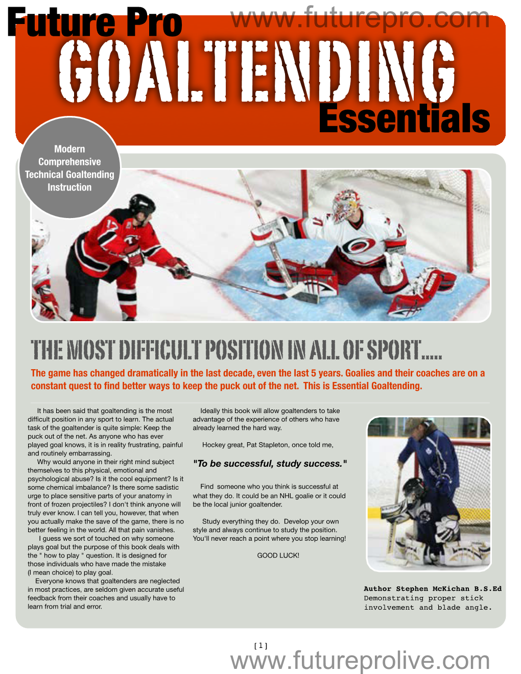 New Goalie Book