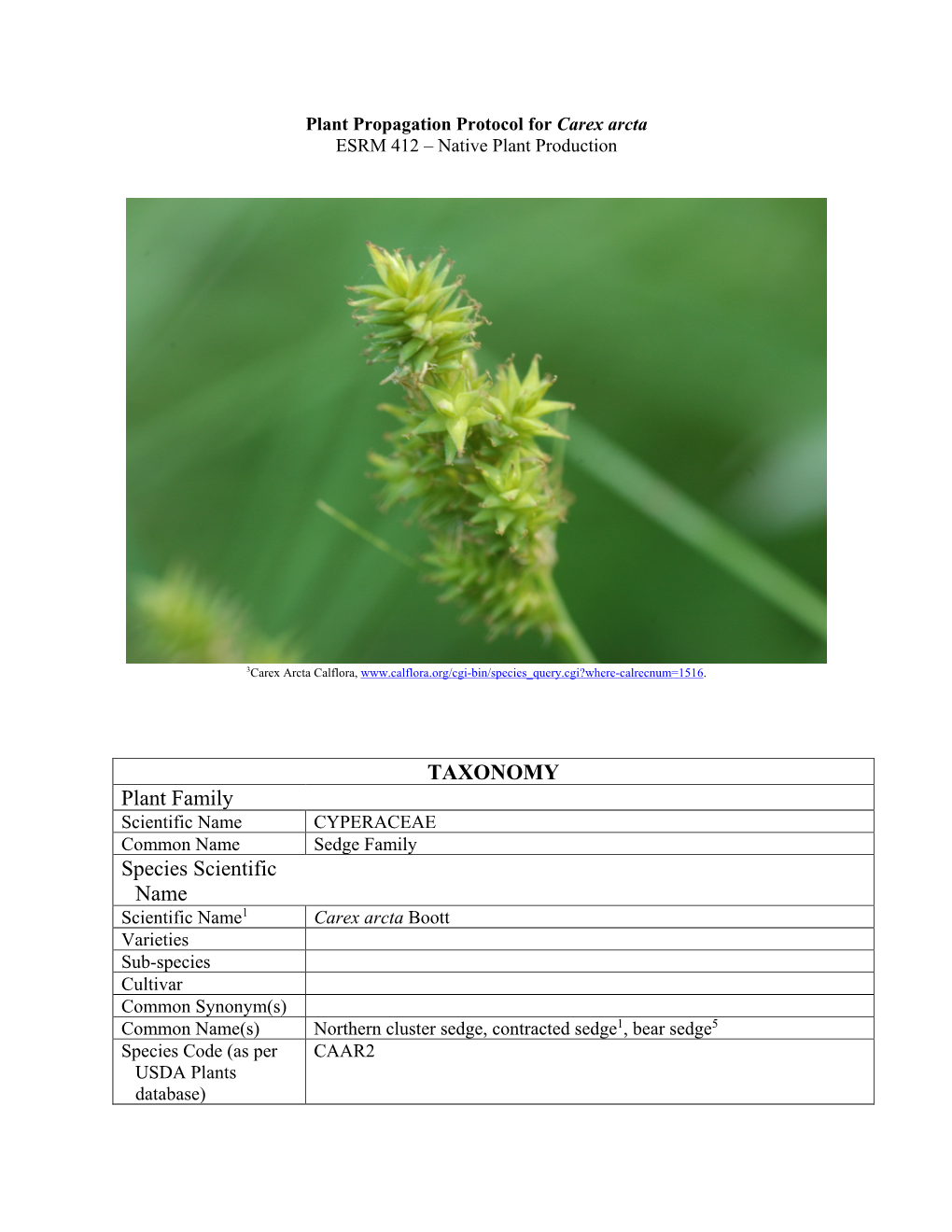 Draft Plant Propagation Protocol