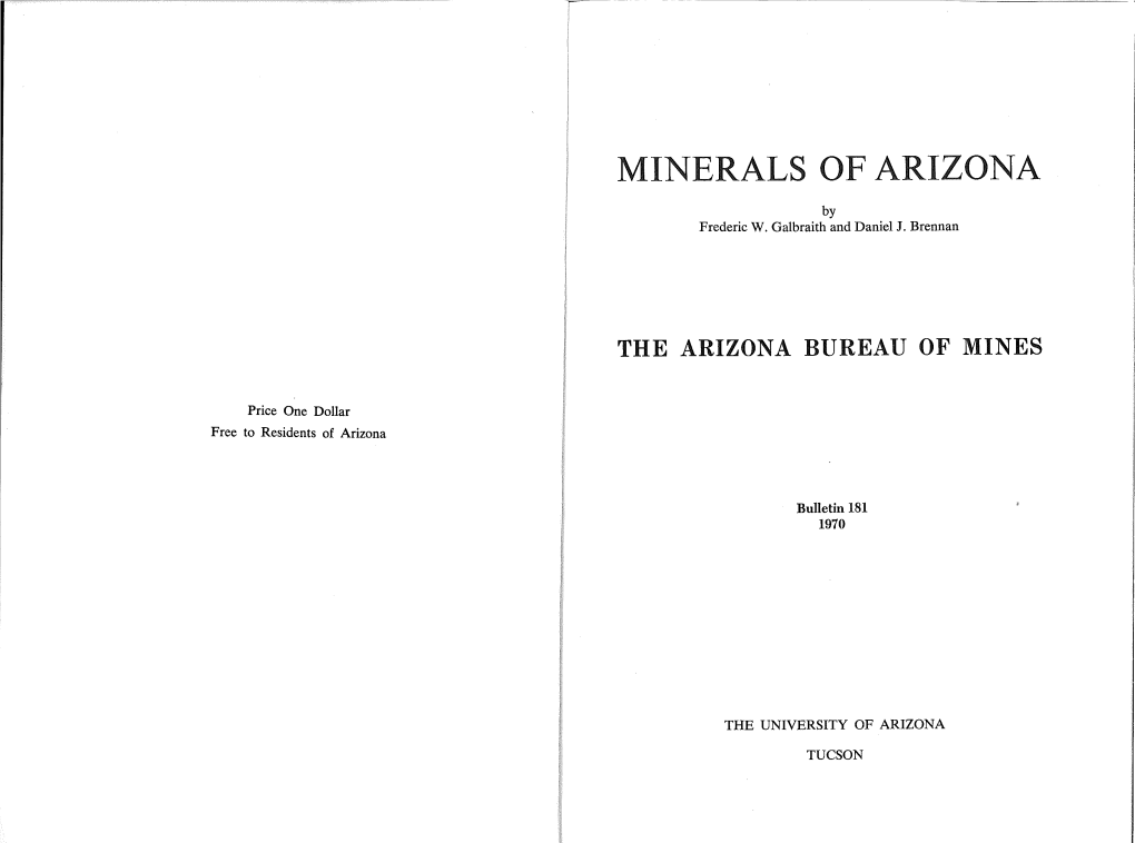 Minerals of Arizona Report