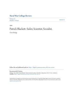 Patrick Blackett: Sailor, Scientist, Socialist, Chris Eldridge