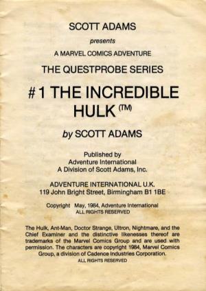 1 the Incredible Hulk (Tm)