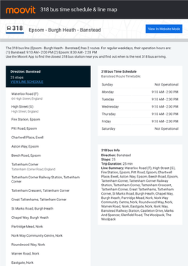 318 Bus Time Schedule & Line Route