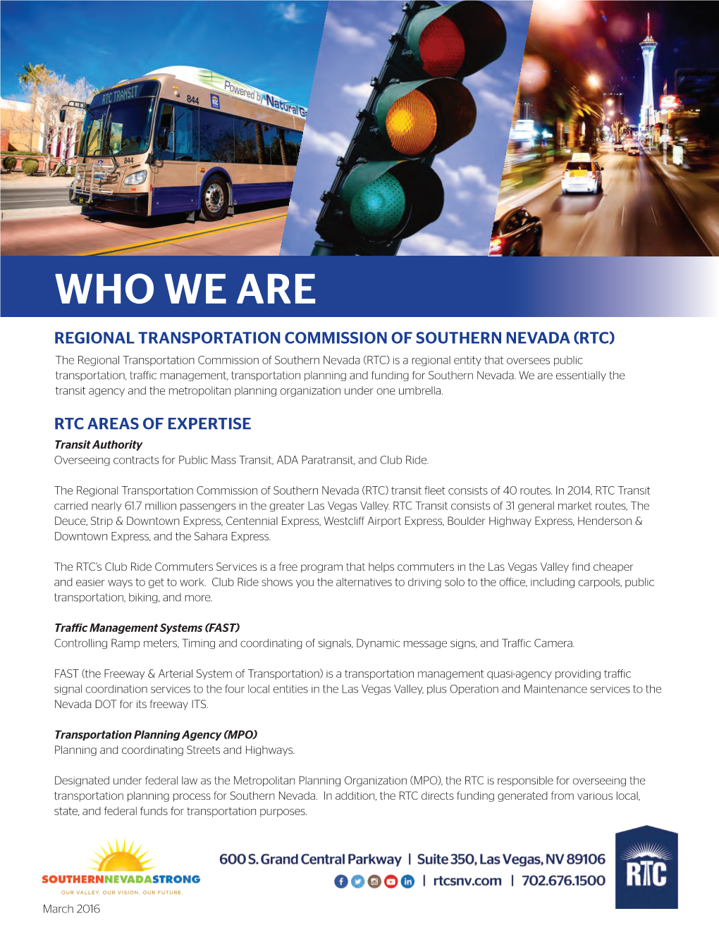 RTC Fact Sheets RTC TRANSIT