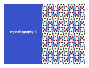 Crystallography Ll Lattice N-Dimensional, Infinite, Periodic Array of Points, Each of Which Has Identical Surroundings
