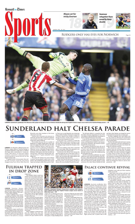 Sunderland Halt Chelsea Parade