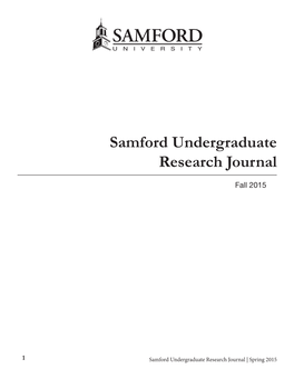 Samford Undergraduate Research Journal