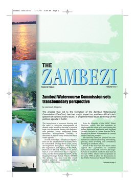 Zambezi Watercourse Commission Sets Transboundary Perspective