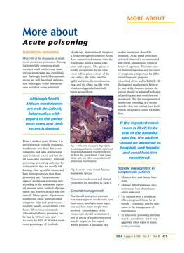 MORE ABOUT More About Acute Poisoning