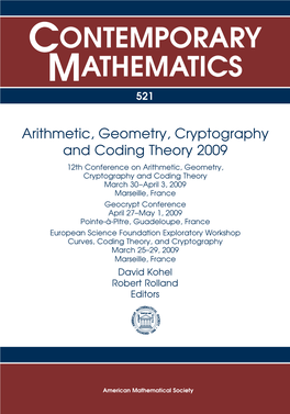 Contemporary Mathematics 521