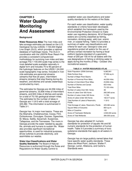 Water Quality in Georgia 3-1