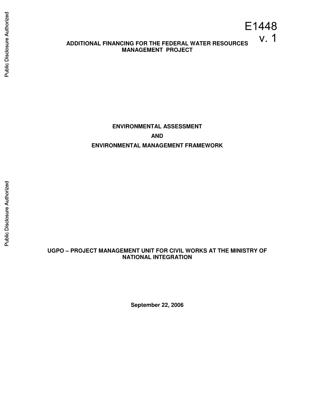 World Bank Document