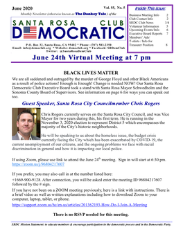 June 24Th Virtual Meeting at 7 Pm