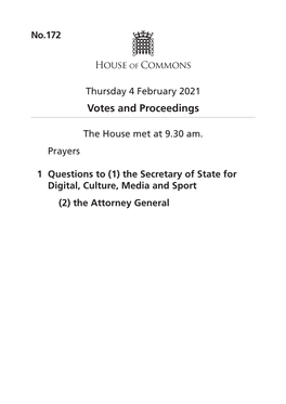 View Votes and Proceedings (Large Print