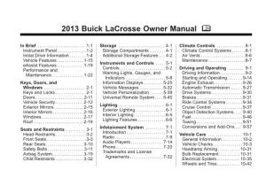 2013 Buick Lacrosse Owner Manual M