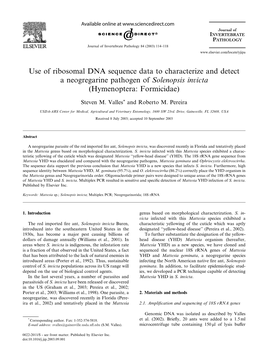 Use of Ribosomal DNA Sequence Data to Characterize and Detect a Neogregarine Pathogen of Solenopsis Invicta (Hymenoptera: Formicidae)