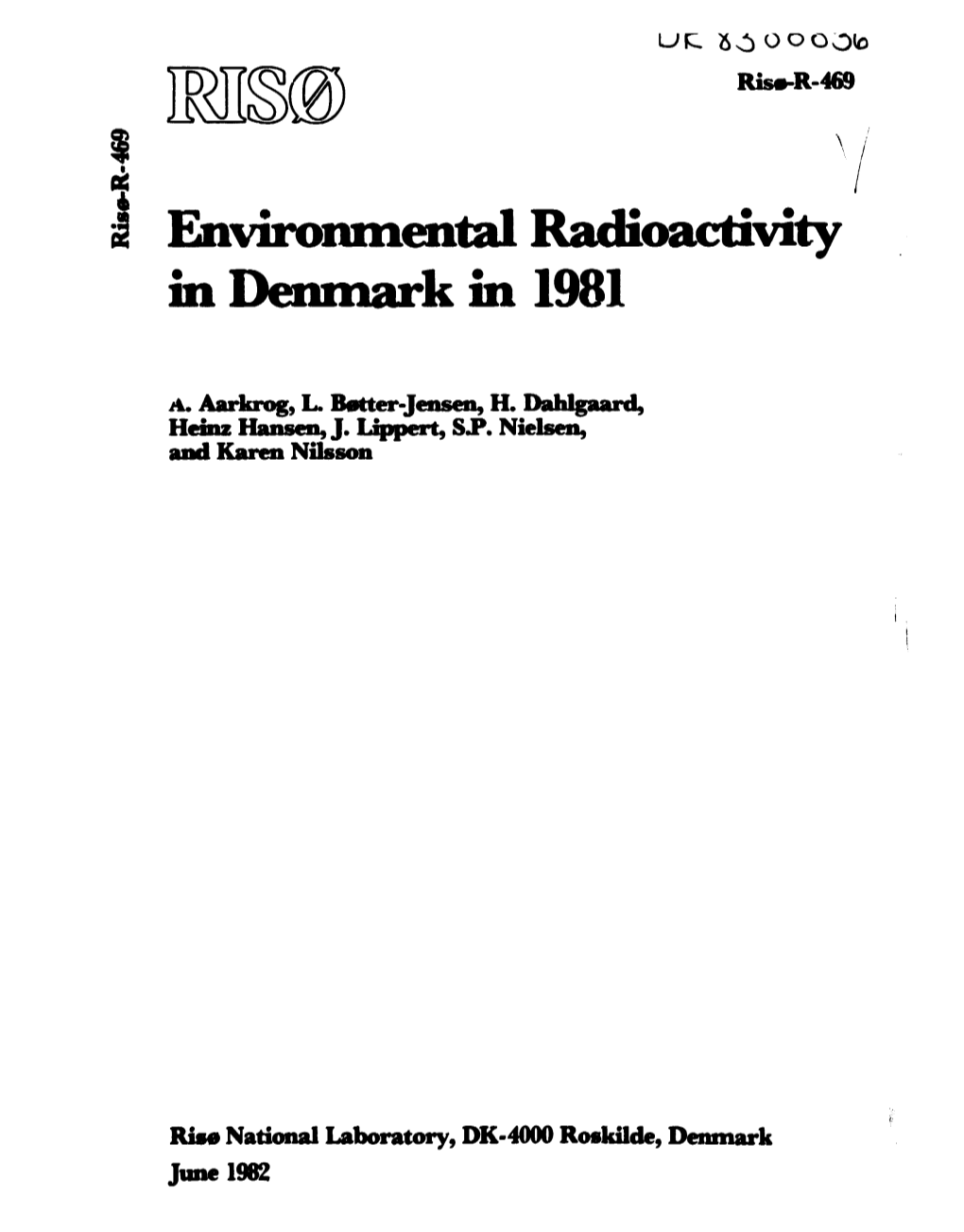 Environmental Radi in Denmark in 1981