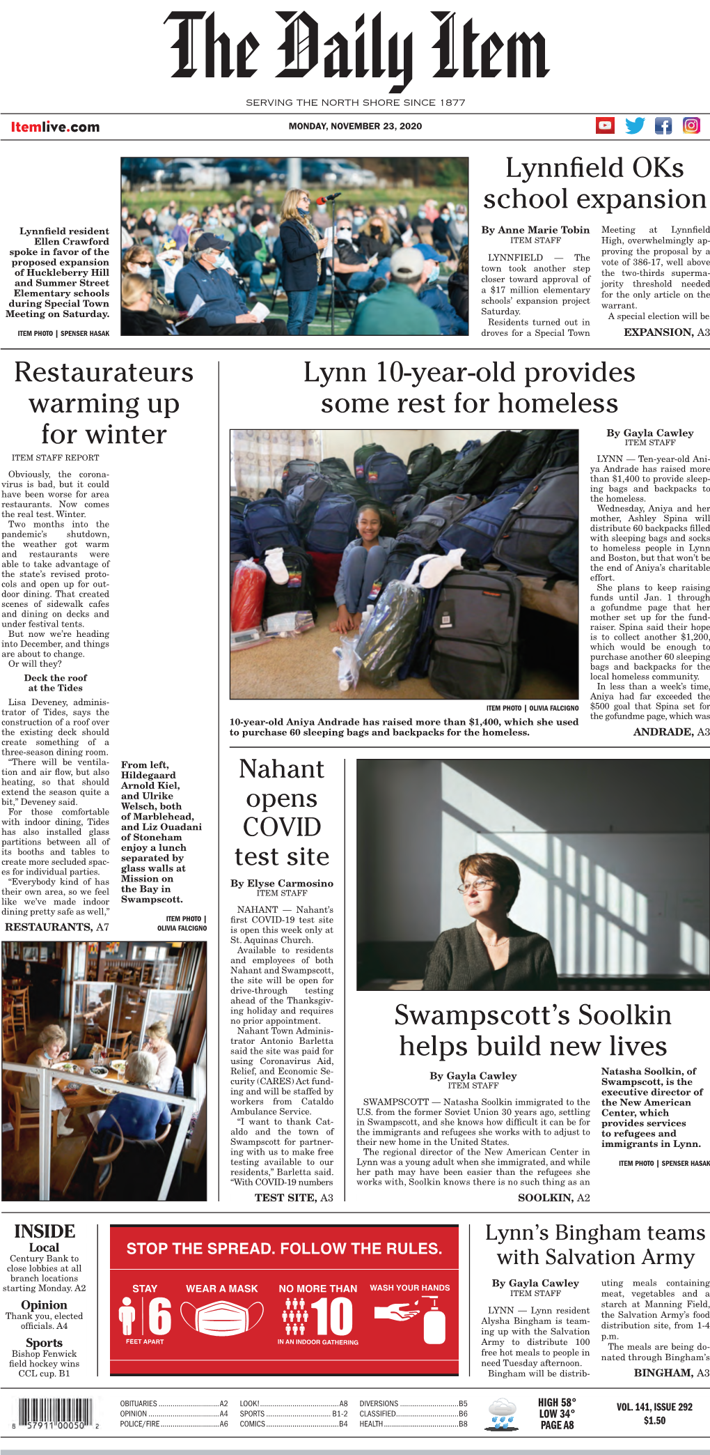 Lynn 10-Year-Old Provides Some Rest for Homeless Swampscott's Soolkin