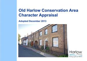 Old Harlow Conservation Area Character Appraisal