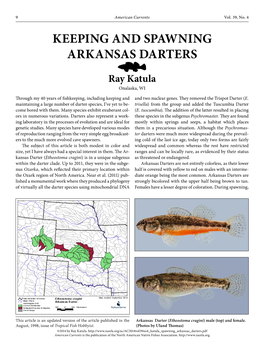 Keeping and Spawning Arkansas Darters