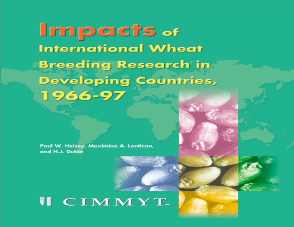 Impacts of International Wheat Breeding Research in Developing Countries, 1966-97