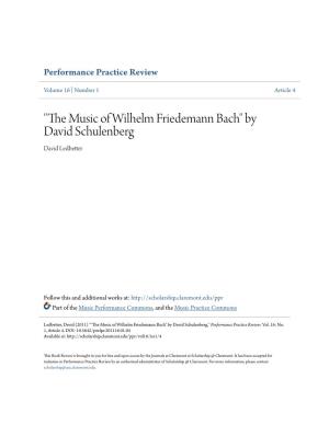 "The Music of Wilhelm Friedemann Bach" by David Schulenberg