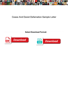 Cease and Desist Defamation Sample Letter