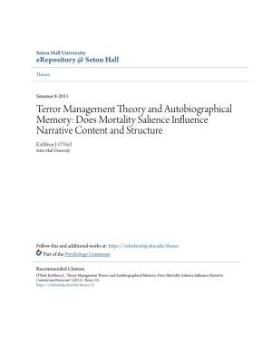 Does Mortality Salience Influence Narrative Content and Structure Kathleen J