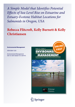 A Simple Model That Identifies Potential Effects of Sea-Level Rise on Estuarine and Estuary-Ecotone Habitat Locations for Salmonids in Oregon, USA