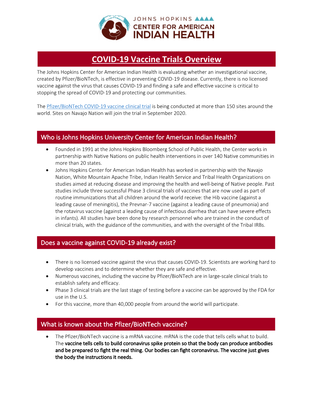 COVID-19 Vaccine Trials Overview