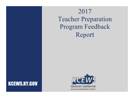 Teacher Preparation Program Feedback Report