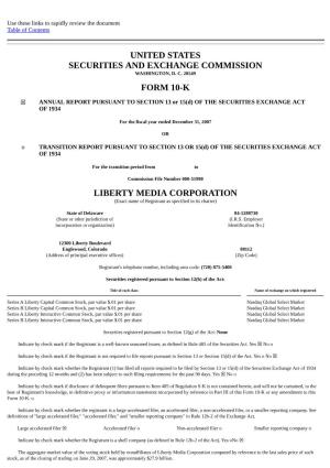 LIBERTY MEDIA CORPORATION (Exact Name of Registrant As Specified in Its Charter)