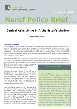 Central Asia: Living in Afghanistan's Shadow