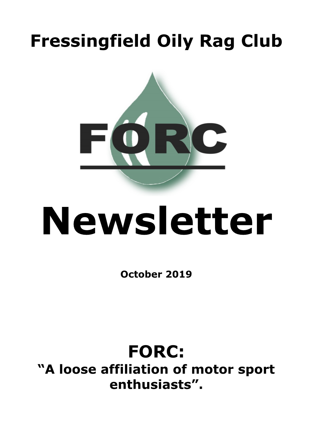 FORC Newsletter October 2019