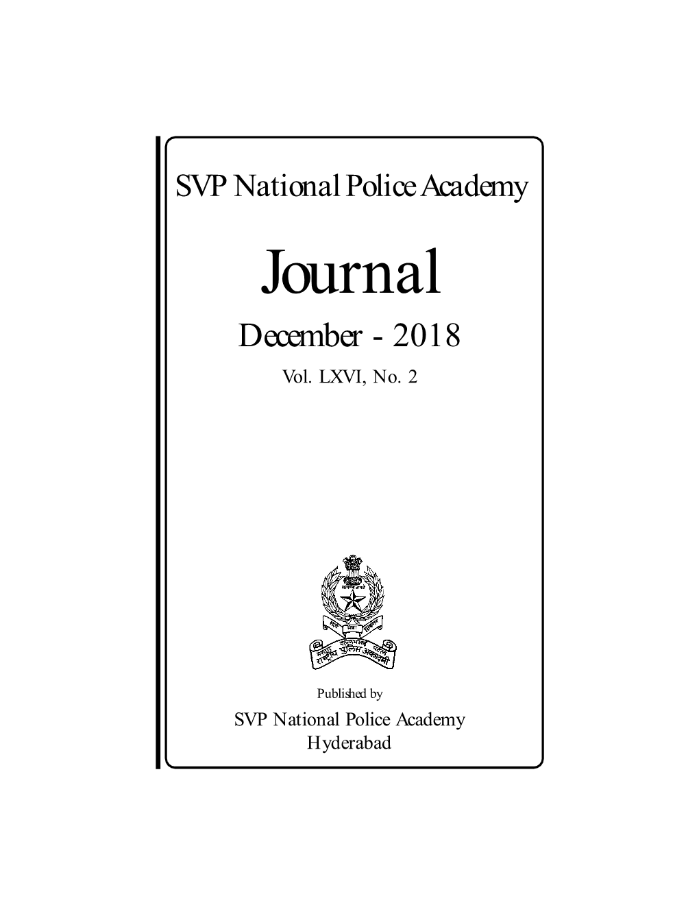 Journal December - 2018 Vol