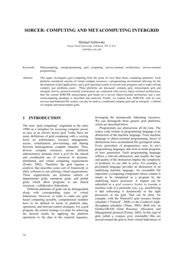 Sorcer: Computing and Metacomputing Intergrid