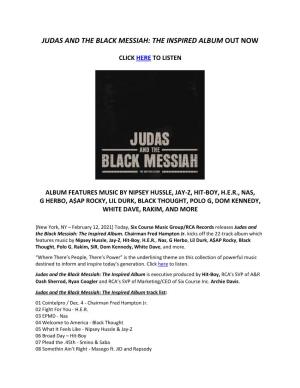 Judas and the Black Messiah: the Inspired Album out Now