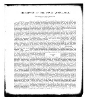 Description of the Dover Quadrangle