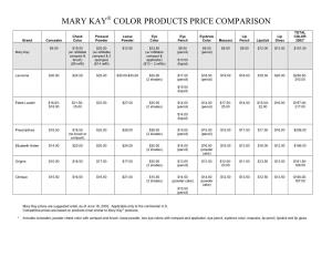 Mary Kay Color Products Price Comparison