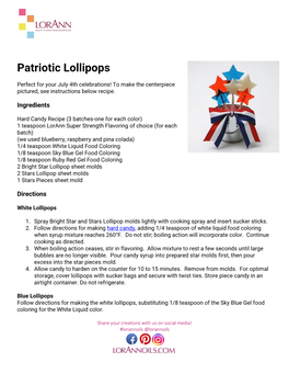 Patriotic Lollipops