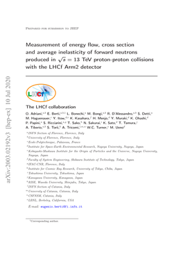 Measurement of Energy Flow, Cross Section and Average Inelasticity of Forward Neutrons Produced in √S = 13 Tev Proton-Proton Collisions with the Lhcf Arm2 Detector
